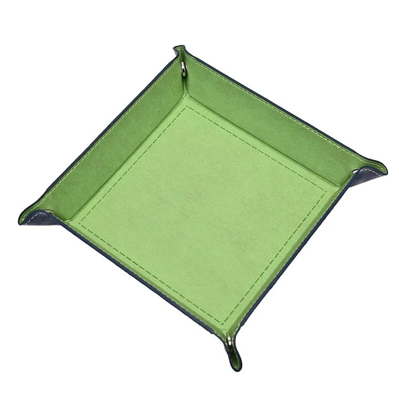 TLAMA games Dice Tray - Tác na kostky, koženka (skládací) Barva: Zelená