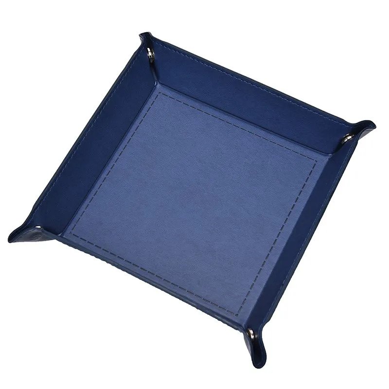 Levně TLAMA games Dice Tray - Tác na kostky, koženka (skládací) Barva: Modrá