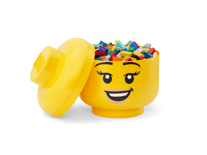 LEGO Storage LEGO úložná hlava (velikost L) - šťastná dívka Obrázek