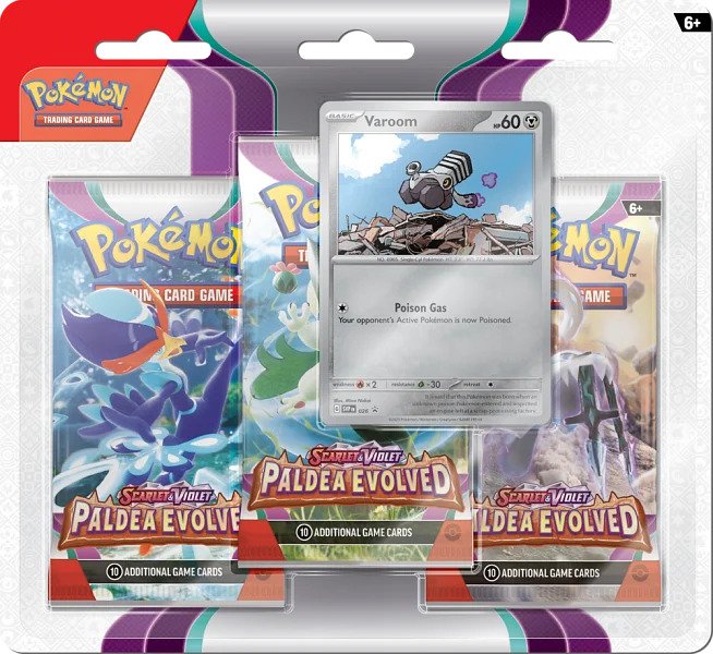 Nintendo Pokémon TCG: SV02 Paldea Evolved - 3 Blister Booster Varianta: Varoom