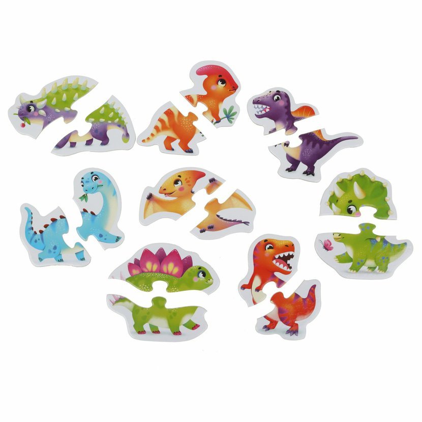 Puzzlika Dinosauři - puzzle 8 zvířátek - 16 dílků Obrázek
