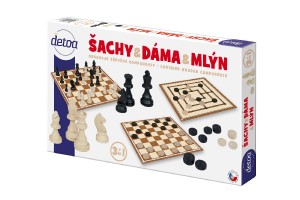 Detoa Poškozené - Šachy, Dáma a Mlýn