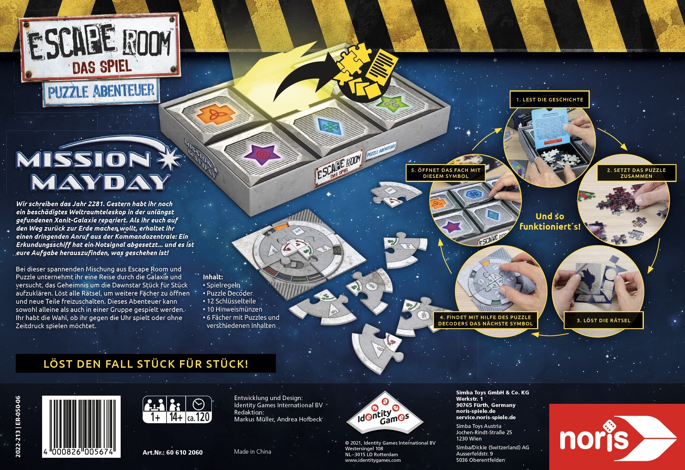 Noris Spiele Escape Room: Mission Mayday Puzzle Abenteuer 3 Obrázek