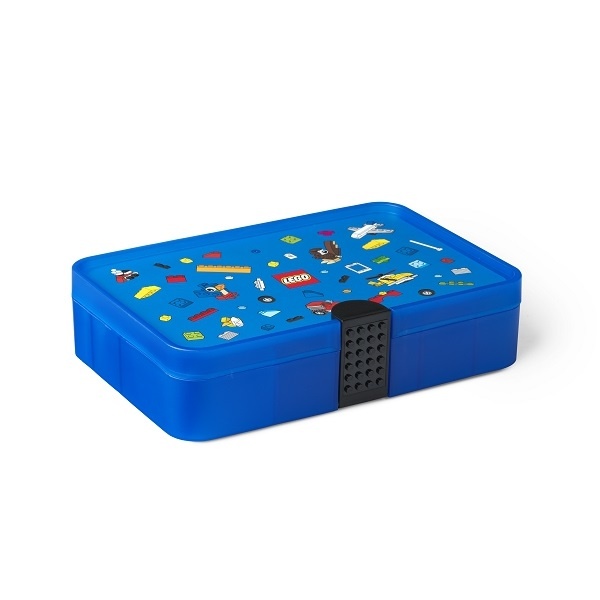 LEGO Storage LEGO Iconic úložný box s přihrádkami - modrá (4 Knob 4020)