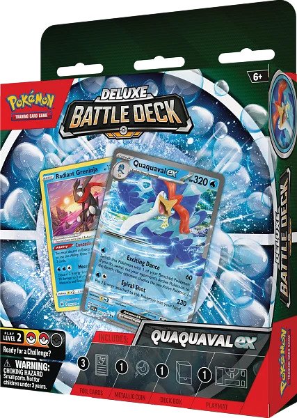 Nintendo Pokémon TCG: Deluxe Battle Deck - Meowscarada ex & Quaquaval ex Varianta: Quaquaval