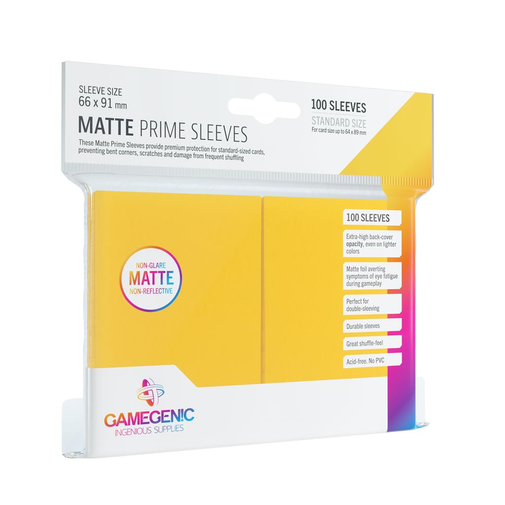 Gamegenic Matte Prime Sleeves Yellow (100 obalů) - Obaly na karty