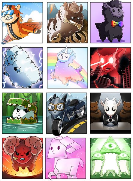 TeeTurtle Llamas Unleashed Obrázek