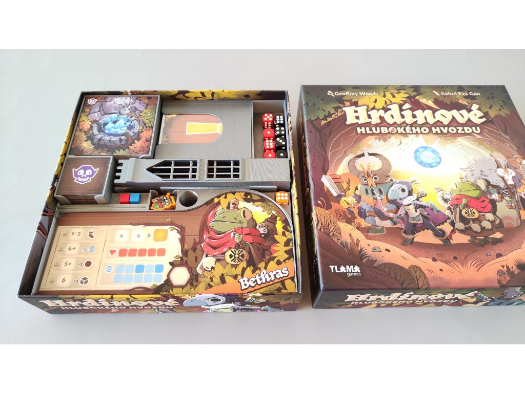 inserty.cz Hrdinové Hlubokého Hvozdu - Insert + mini dice tower (černý, 0040)