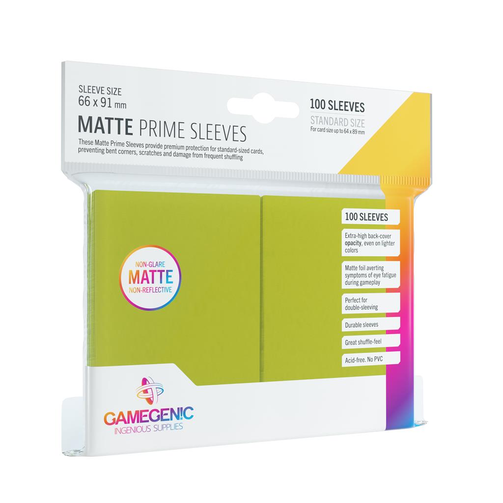 Gamegenic Matte Prime Sleeves Lime (100 obalů) - Obaly na karty