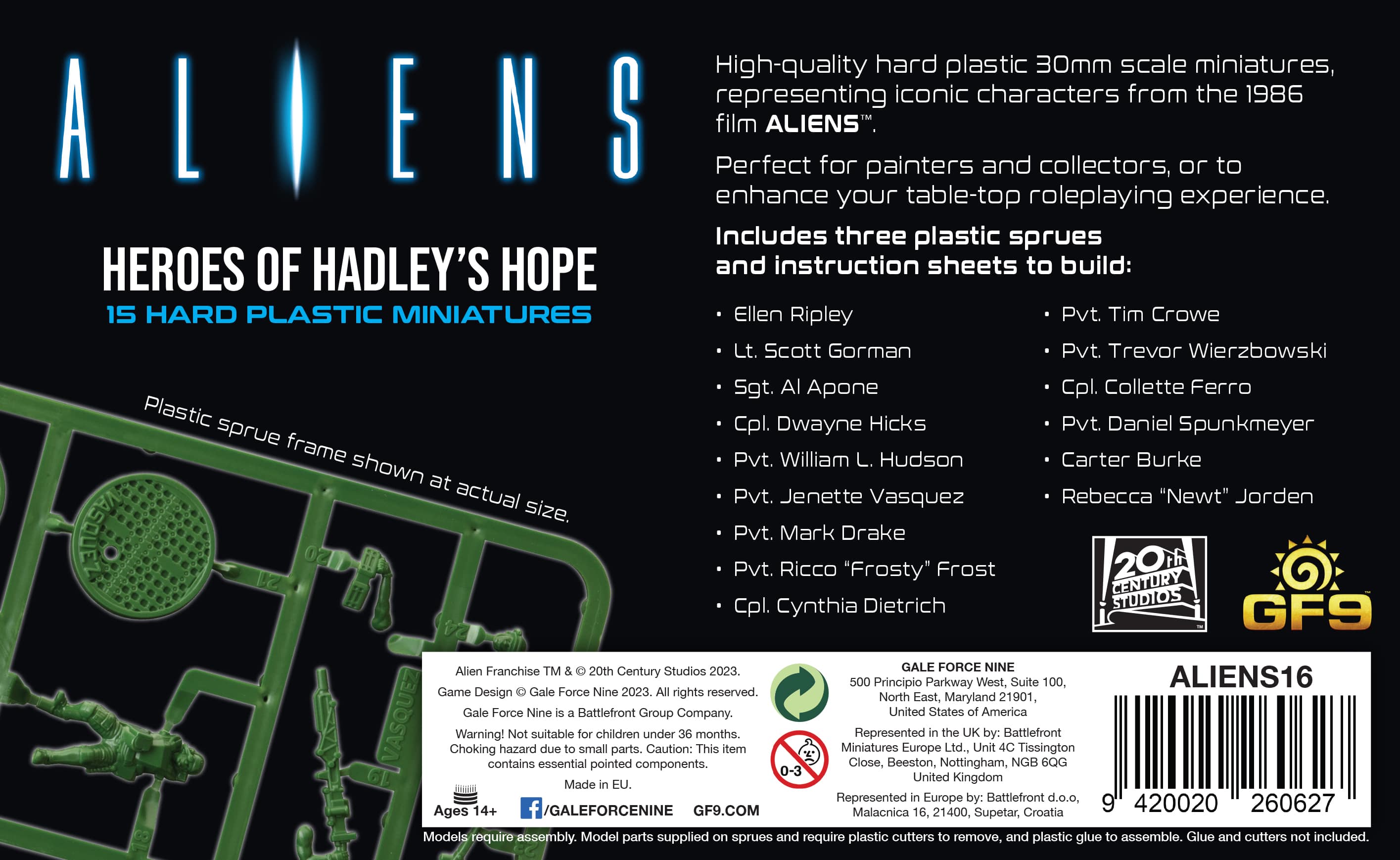Gale Force Nine Aliens: Heroes of Hadley's Hope (2023) Obrázek