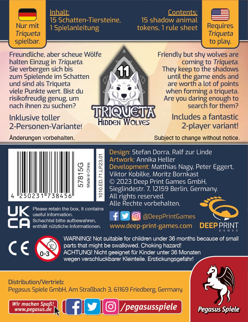 Pegasus Spiele Triqueta: Hidden Wolves Obrázek