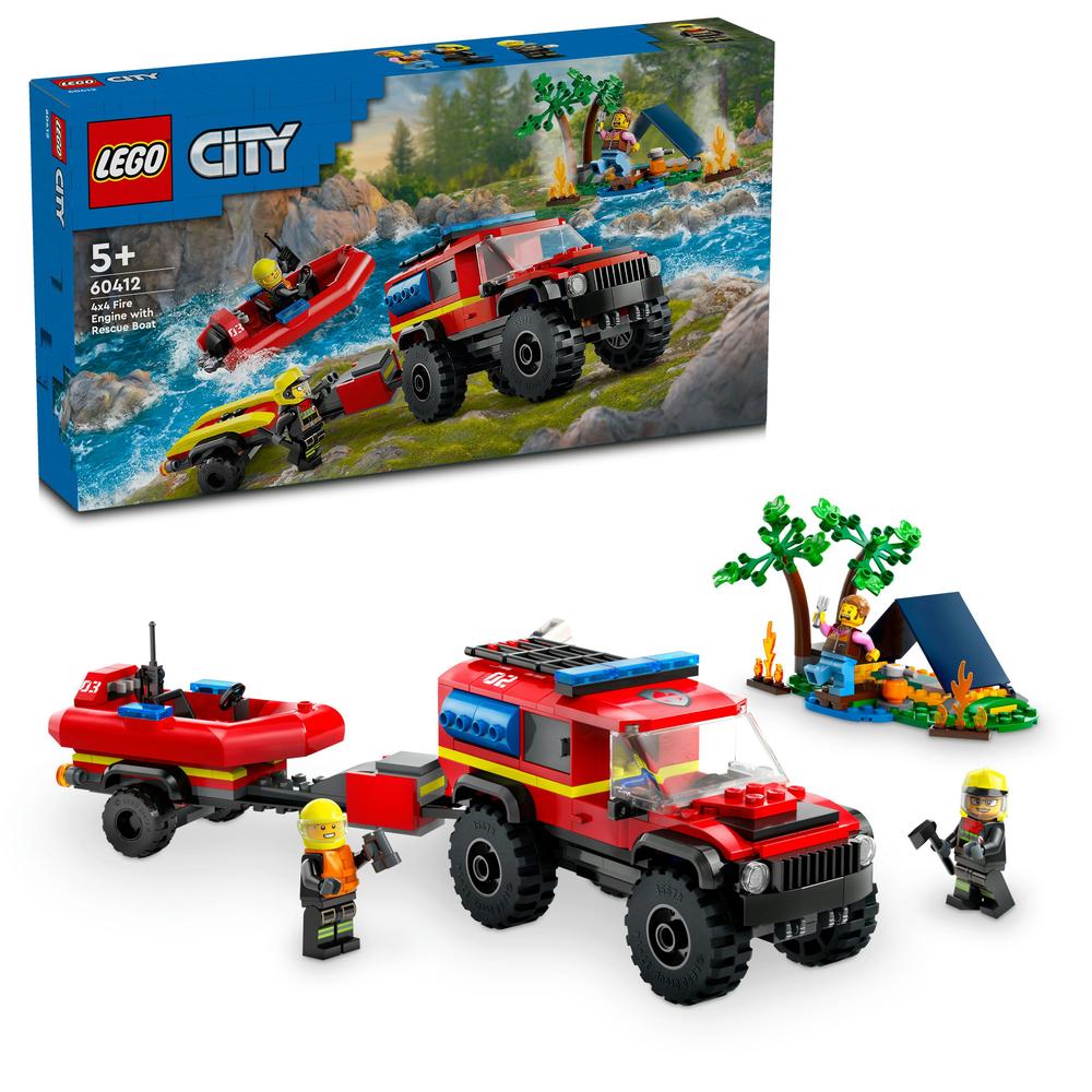 LEGO® Hasičský vůz 4x4 a záchranný člun 60412
