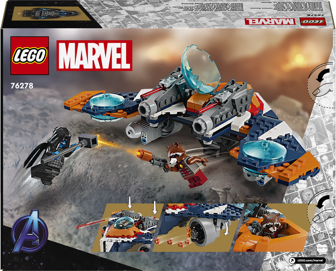 LEGO® Marvel Rocketův tryskáč Warbird vs. Ronan 76278 Obrázek