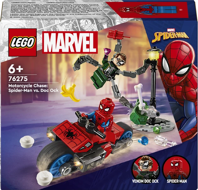 LEGO® Honička na motorce: Spider-Man vs. Doc Ock 76275 Obrázek
