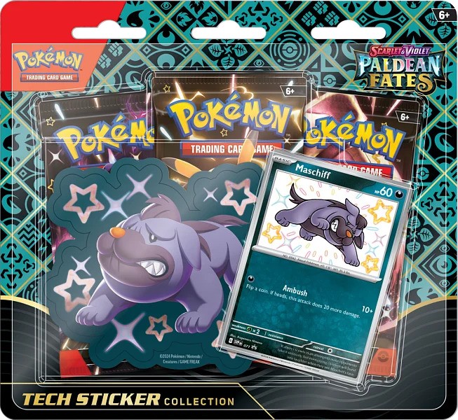Nintendo Karetní hra Pokémon TCG: Scarlet & Violet Paldean Fates - Tech Sticker Collection Varianta: Maschiff