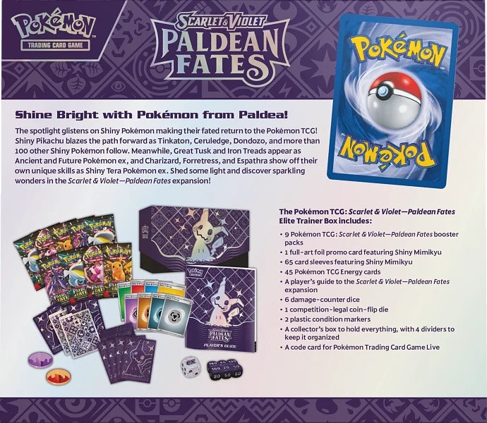 Nintendo Karetní hra Pokémon TCG: Scarlet & Violet Paldean Fates - Elite Trainer Box Obrázek