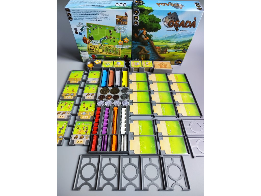 inserty.cz Insert: Naše Osada + Kutilové + promo + kovové mince (černý, 0053) Obrázek