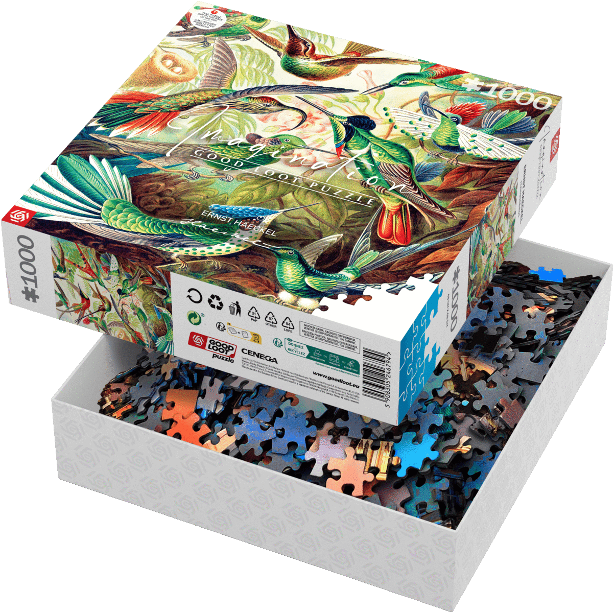 Good Loot Puzzle Imagination Ernst Haeckel Hummingbirds Kolibry Puzzles 1000 ks Obrázek