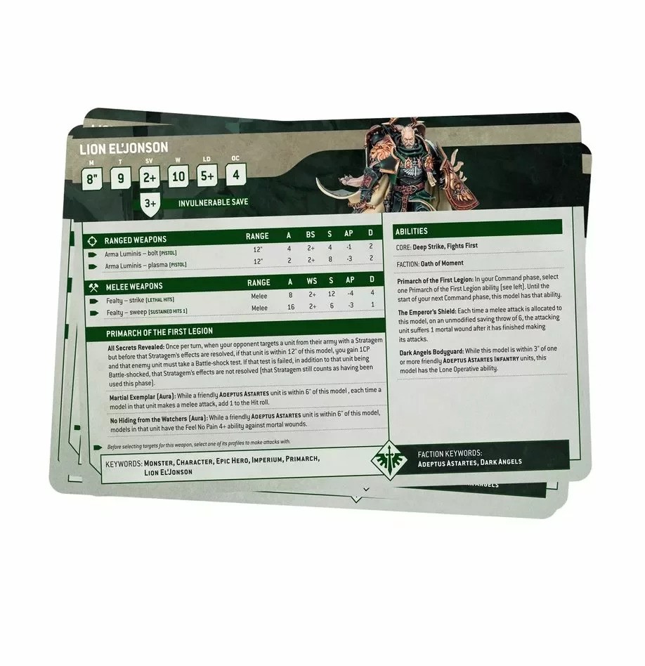 Games Workshop Datasheet Cards: Dark Angels (ENG) Obrázek