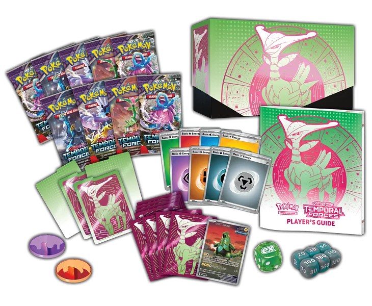 Nintendo Pokémon TCG: SV05 Temporal Forces - Elite Trainer Box Barva: Zelená Obrázek