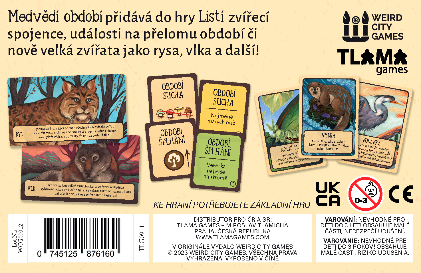 TLAMA games Listí - Medvědí období rozšíření Obrázek