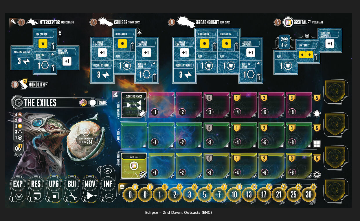 Lautapelit.fi Eclipse - 2nd Dawn: Outcasts (ENG) Obrázek