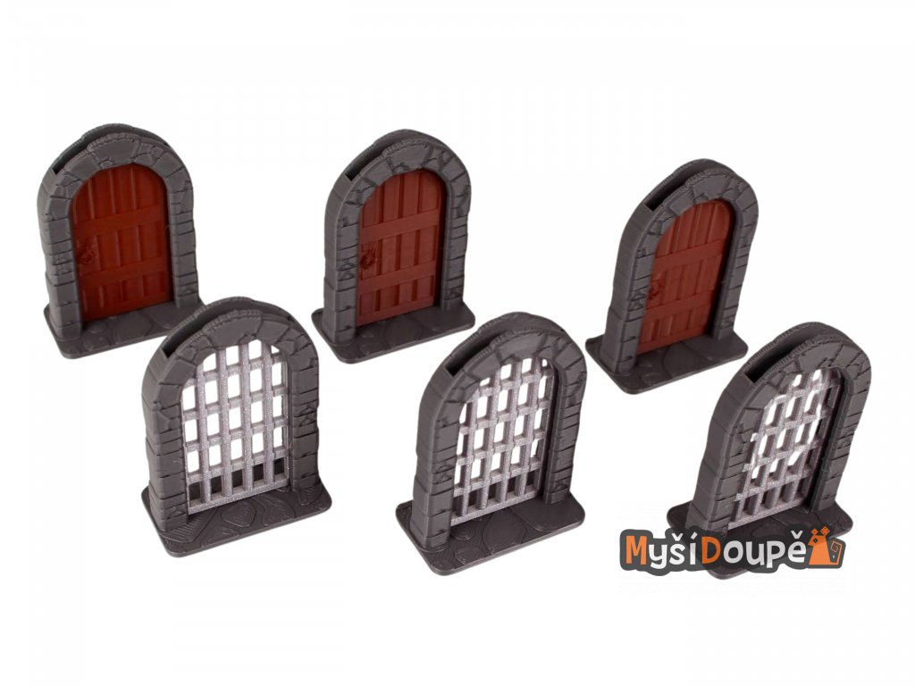 Myší Doupě Gloomhaven - Dveře (sada 6ks) Varianta: S dveřmi Obrázek