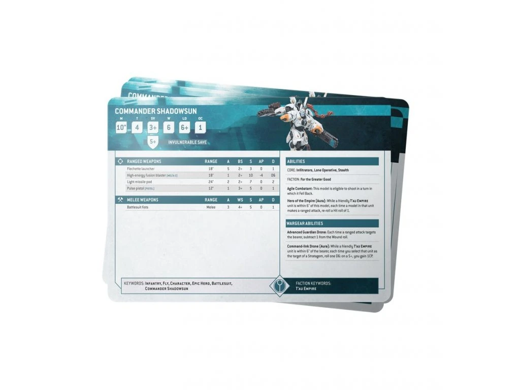 Games Workshop Datasheet Cards: Tau Empire Obrázek