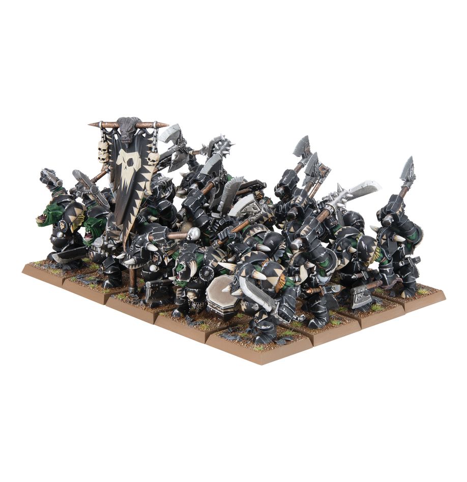 Games Workshop Warhammer: The Old World - Orc & Goblin Tribes -  Black Orc Mob Obrázek