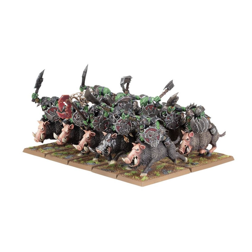 Games Workshop Warhammer: The Old World - Orc & Goblin Tribes - Orc Boar Boyz Mob Obrázek