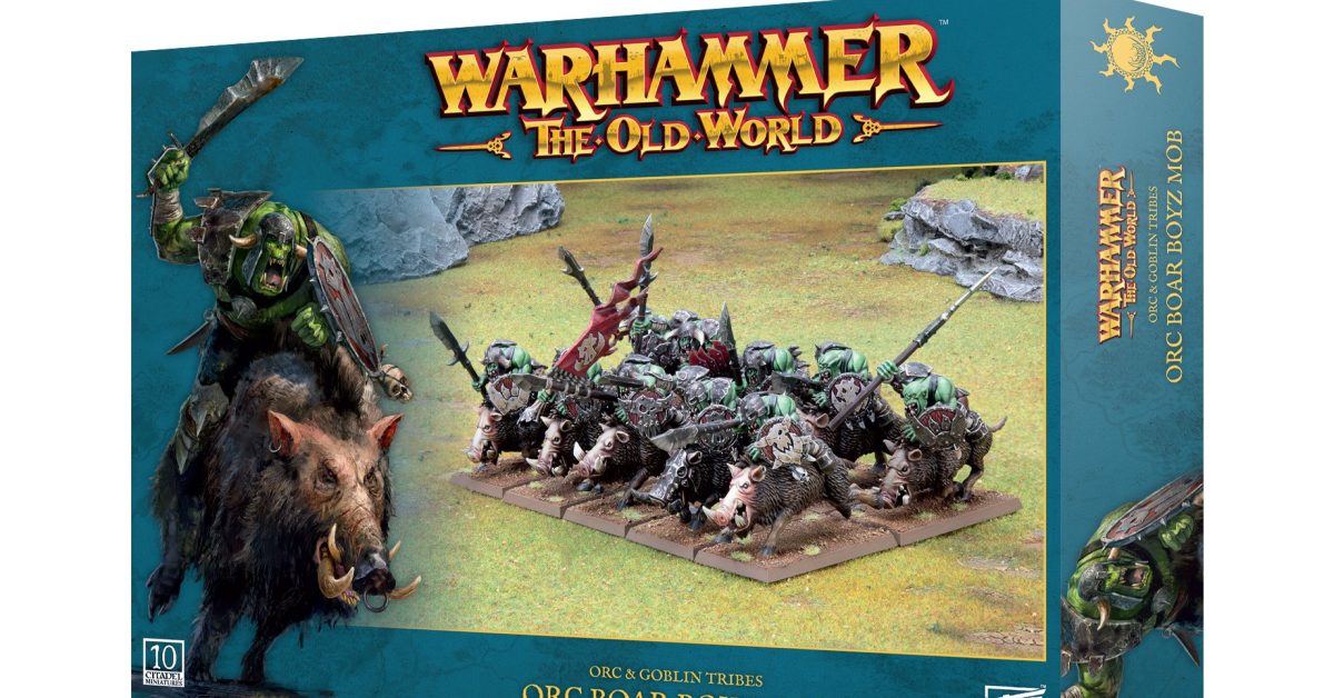 Games Workshop Warhammer: The Old World - Orc & Goblin Tribes - Orc Boar Boyz Mob