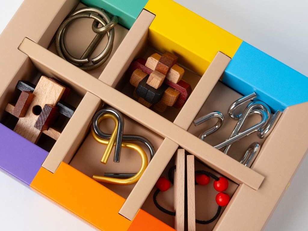 RECENTTOYS Brain Puzzle - sada 6 kusů Obrázek