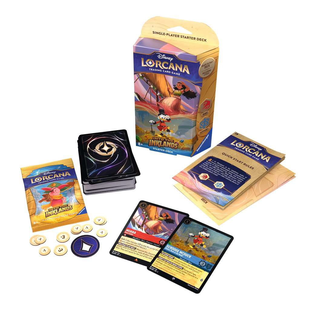 Ravensburger Disney Lorcana: Into the Inklands - Starter Deck Ruby & Sapphire Obrázek