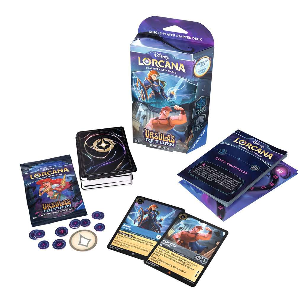 Ravensburger Disney Lorcana: Ursula's Return - Starter Deck Sapphire & Steel Obrázek