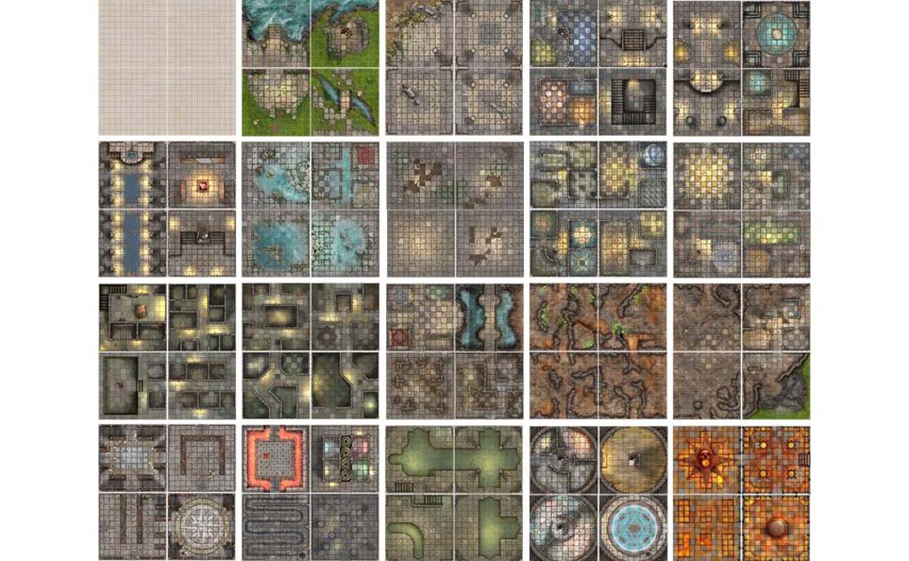 Loke BattleMats The Dungeon Books of Battle Mats (2 book set) - EN Obrázek