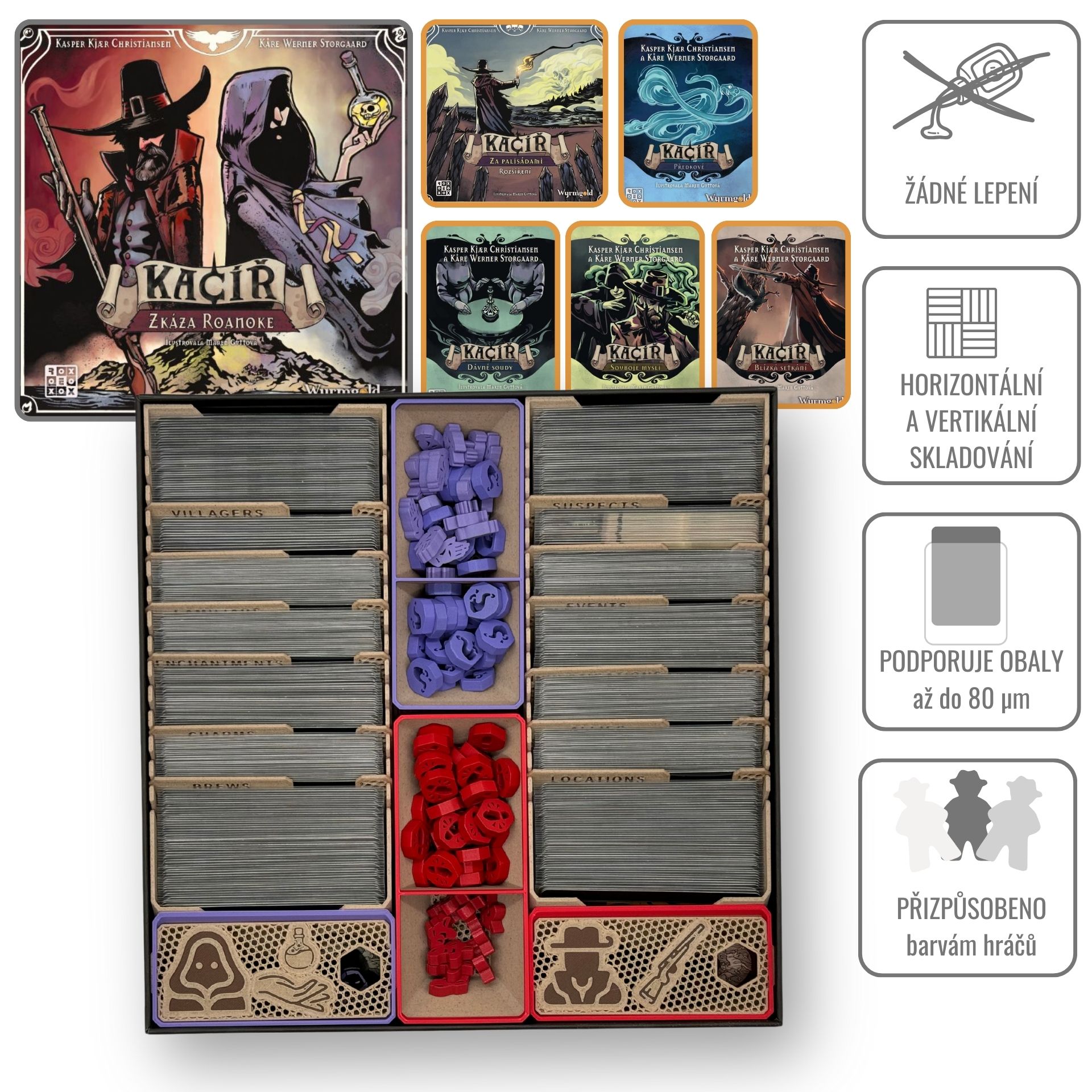 Junta Kacíř: Zkáza Roanoke - INSERT do hry (79277) Barva: Deluxe dřevo Obrázek