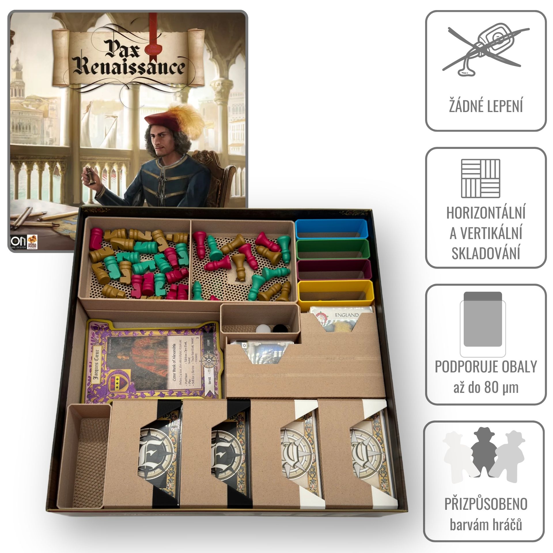 Junta Pax Renaissance: 2nd Edition - INSERT do hry (79280) Barva: Černá Obrázek