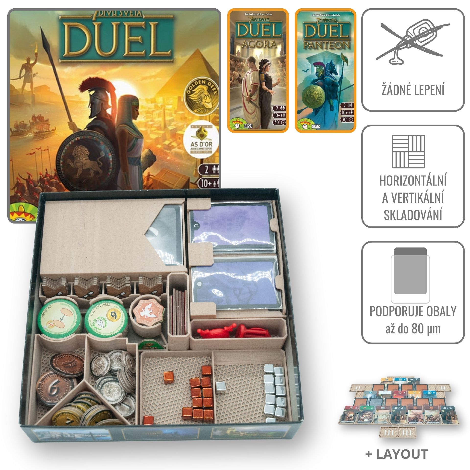 Junta 7 Divů světa: Duel - INSERT do hry (79292) Barva: Deluxe dřevo Obrázek