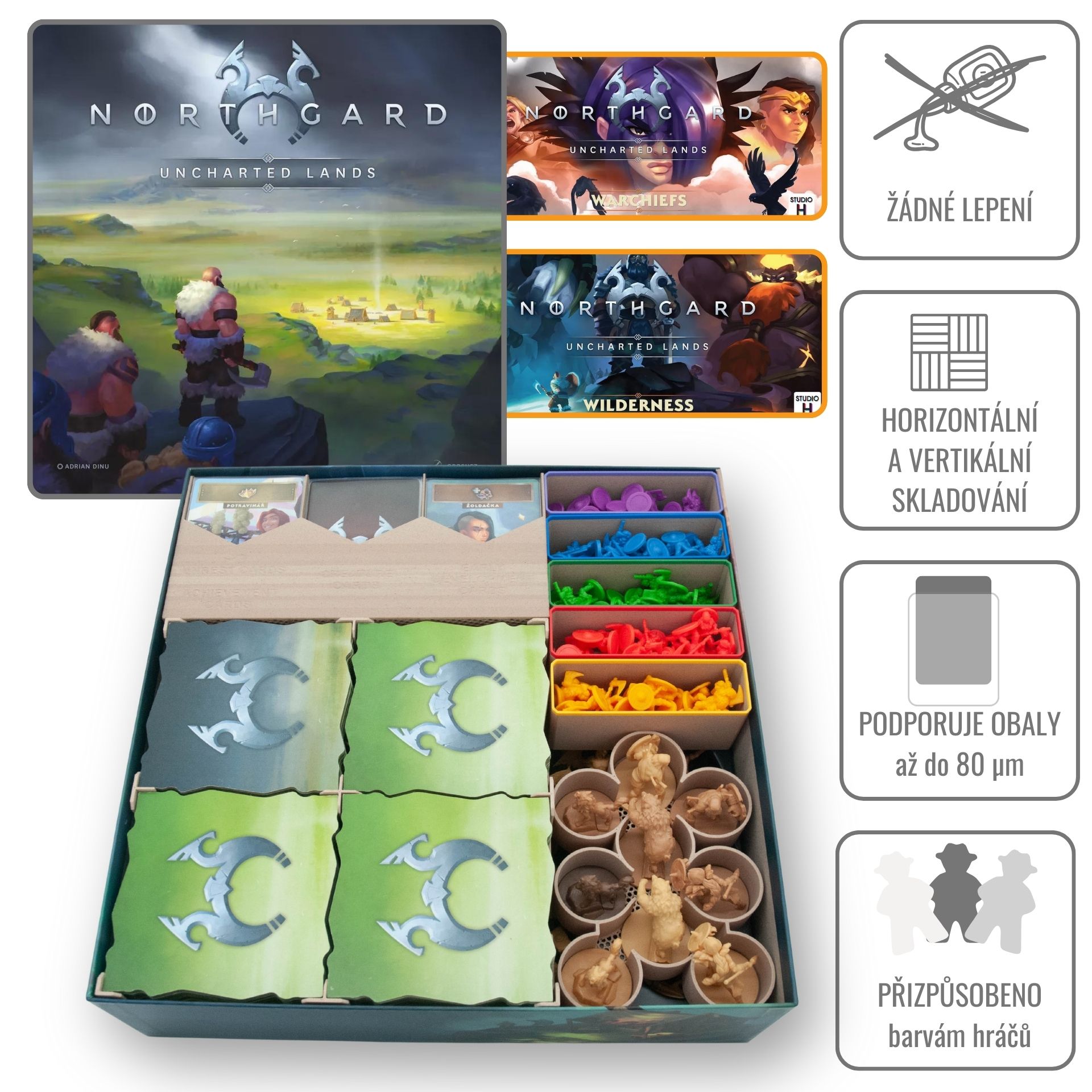 Junta Northgard: Země nepoznané - INSERT do hry (79301) Barva: Deluxe dřevo Obrázek