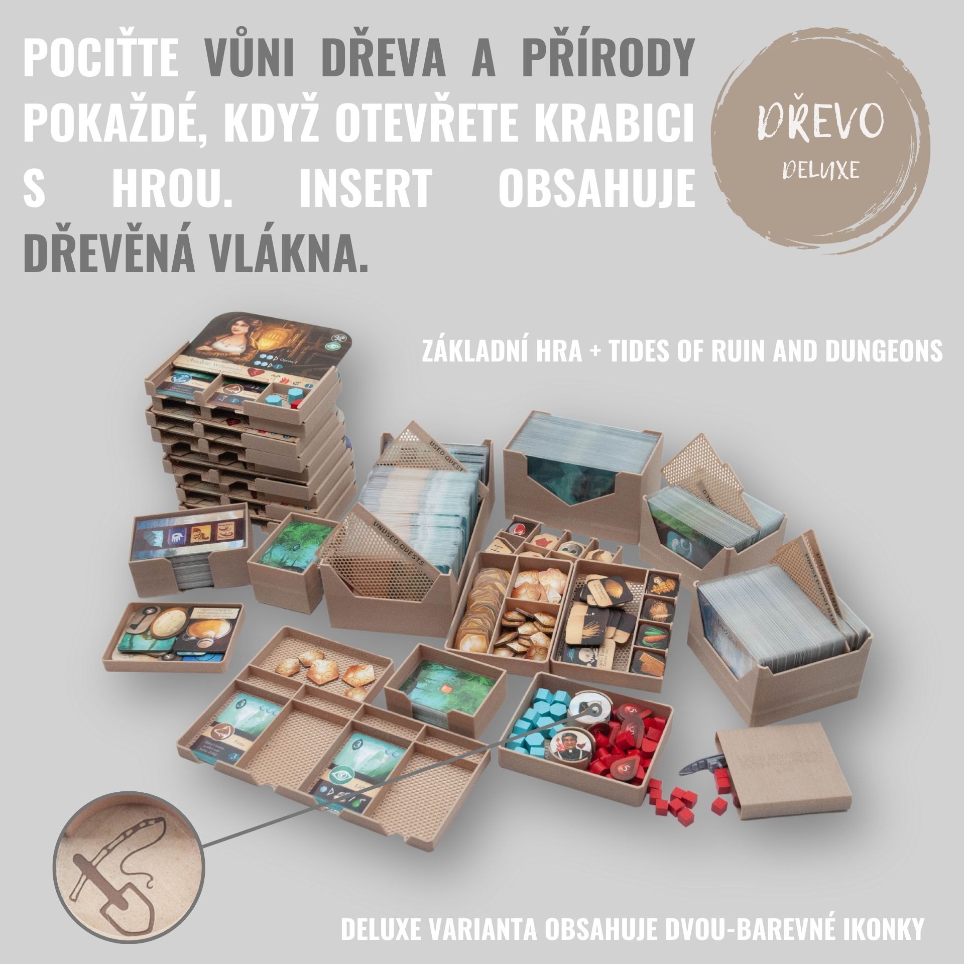 Junta Spící bohové - INSERT do hry (79364) Barva: Deluxe dřevo