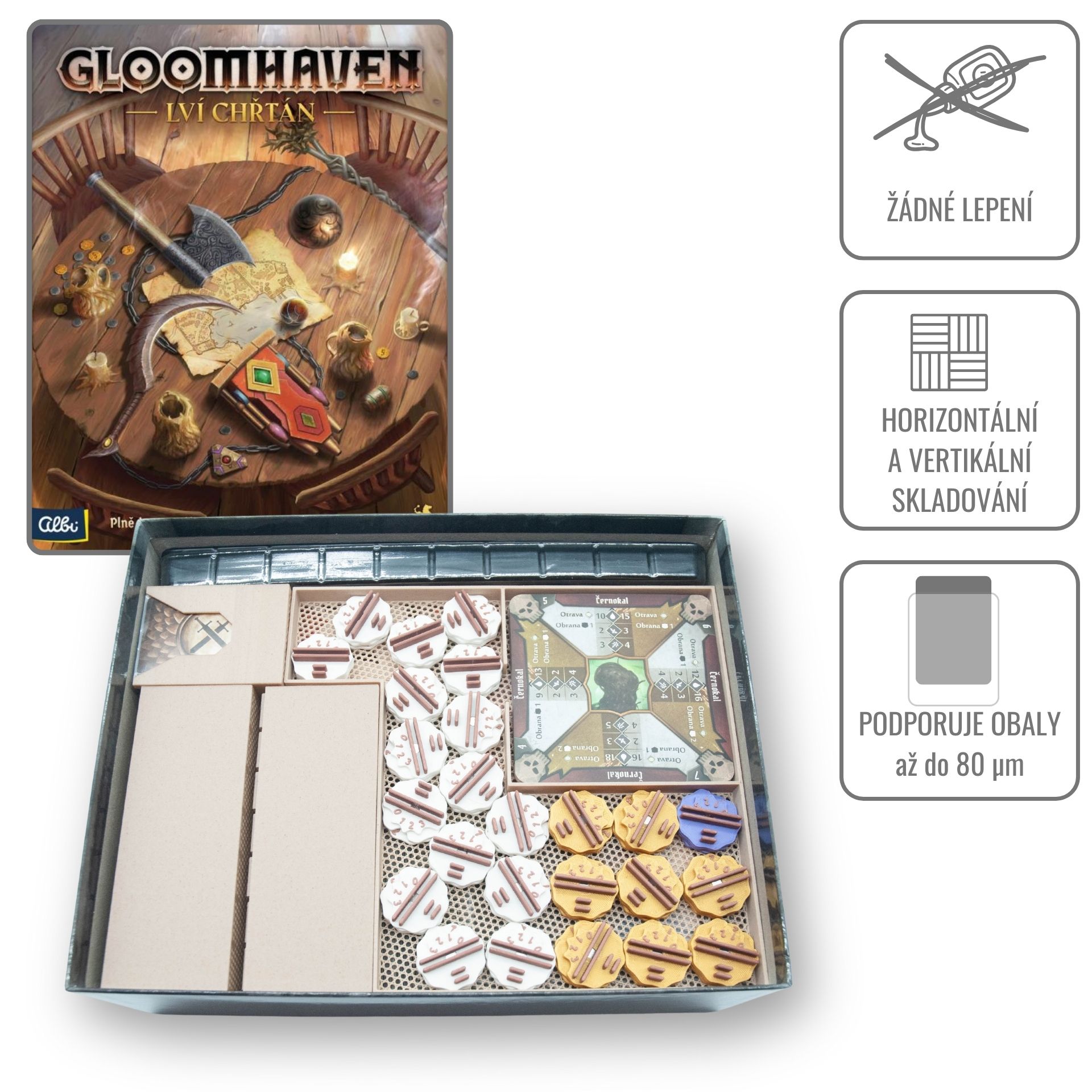 Junta Gloomhaven: Lví chřtán - INSERT do hry (79406) Barva: Černá Obrázek