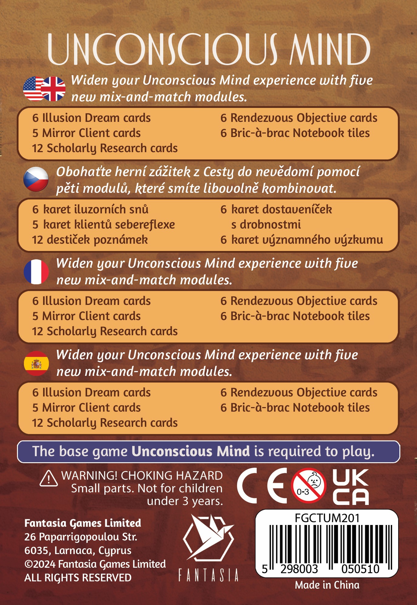 TLAMA games Cesta do nevědomí: Volné asociace krabička modulů Obrázek