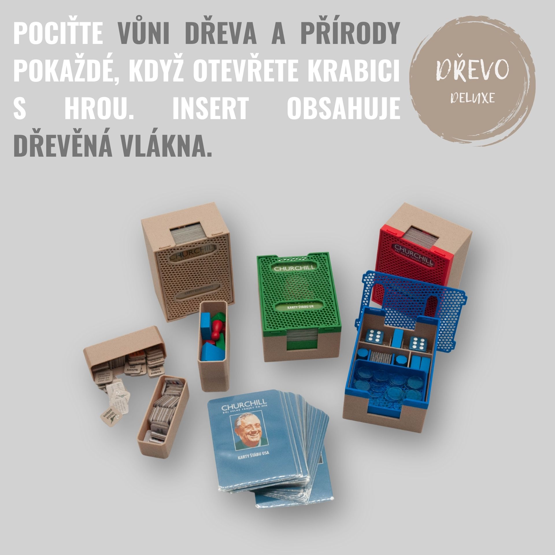 Junta Churchill - insert do deskové hry (79484) Barva: Deluxe dřevo