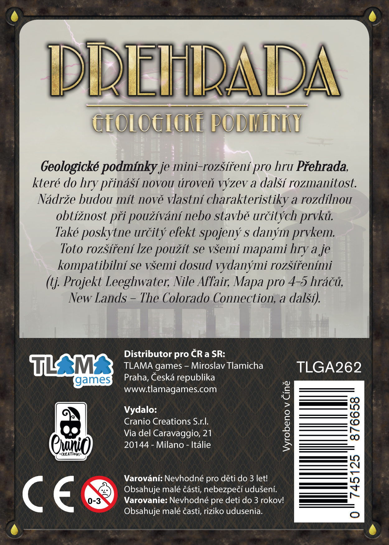 TLAMA games Přehrada: Geologické podmínky Obrázek