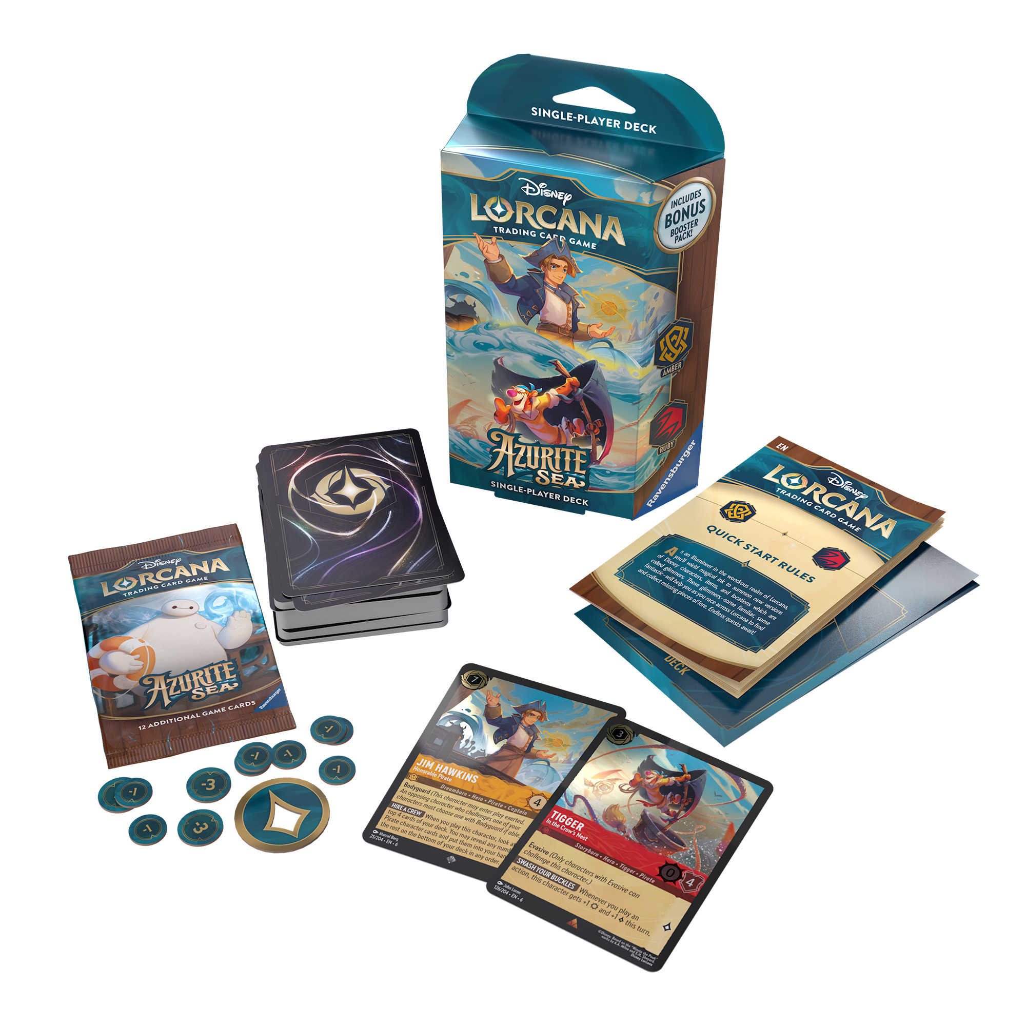 Ravensburger Disney Lorcana: Azurite Sea - Starter Deck Amber & Ruby Obrázek