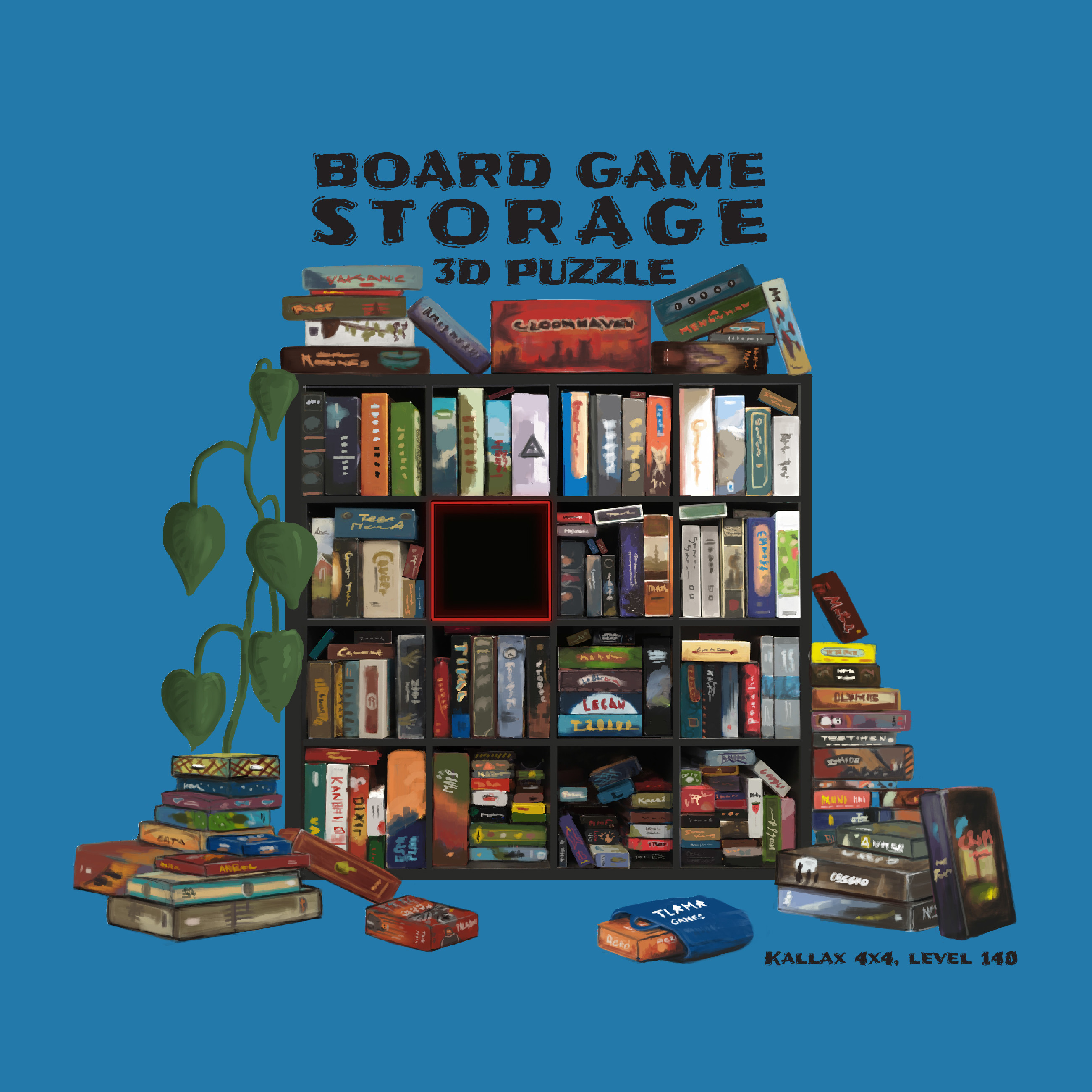 TLAMA games Poškozené - T-shirt "Storage 3D Puzzle" (Modré, S)