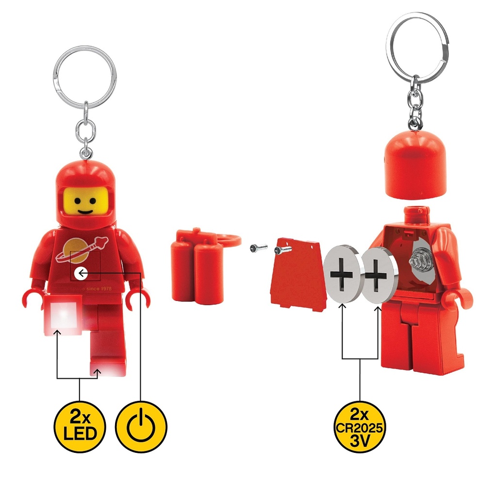 LEGO LED Lite LEGO Spaceman Kosmonaut červený svítící figurka Obrázek