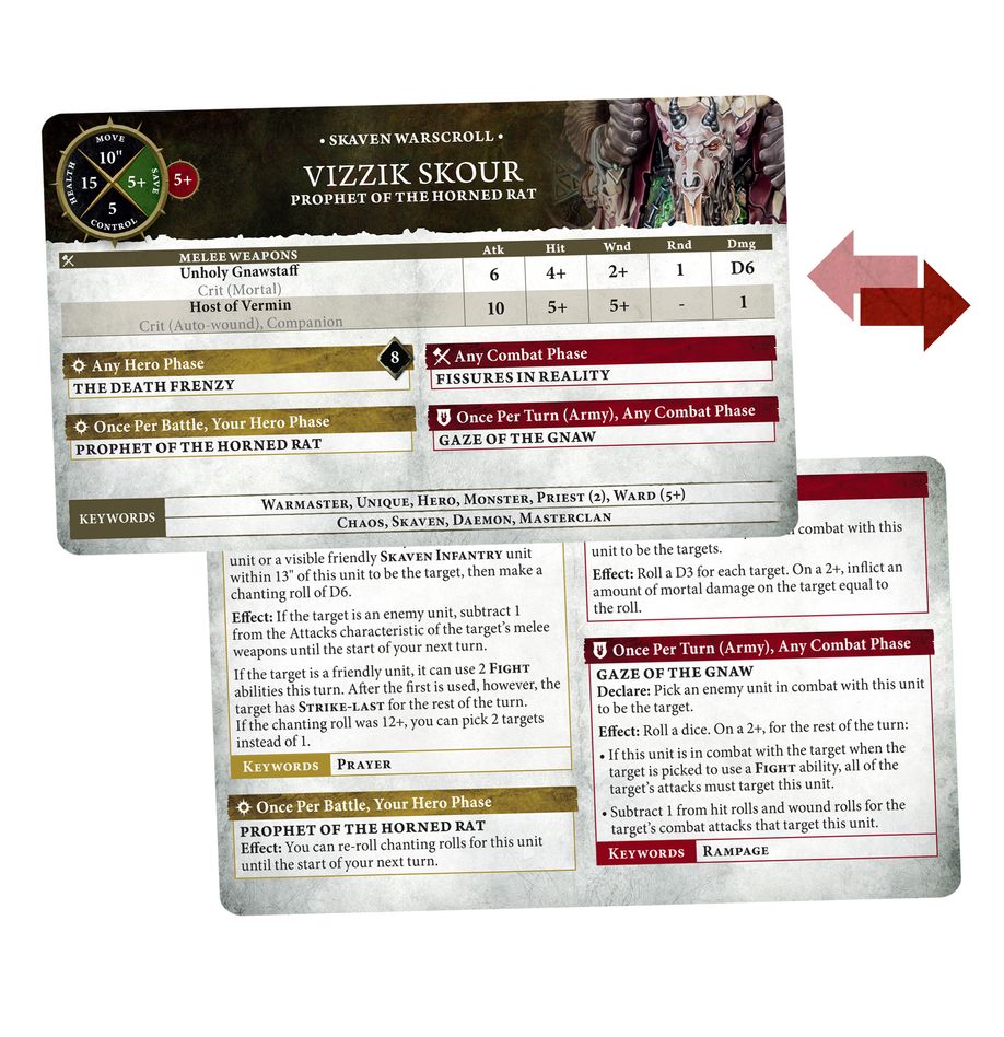 Games Workshop Age of Sigmar: Warscroll Cards: Skaven - EN Obrázek