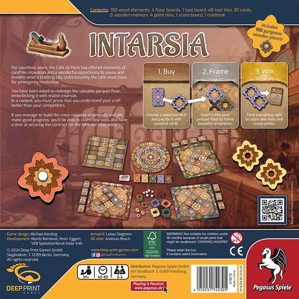 Pegasus Spiele Intarsia - EN Obrázek