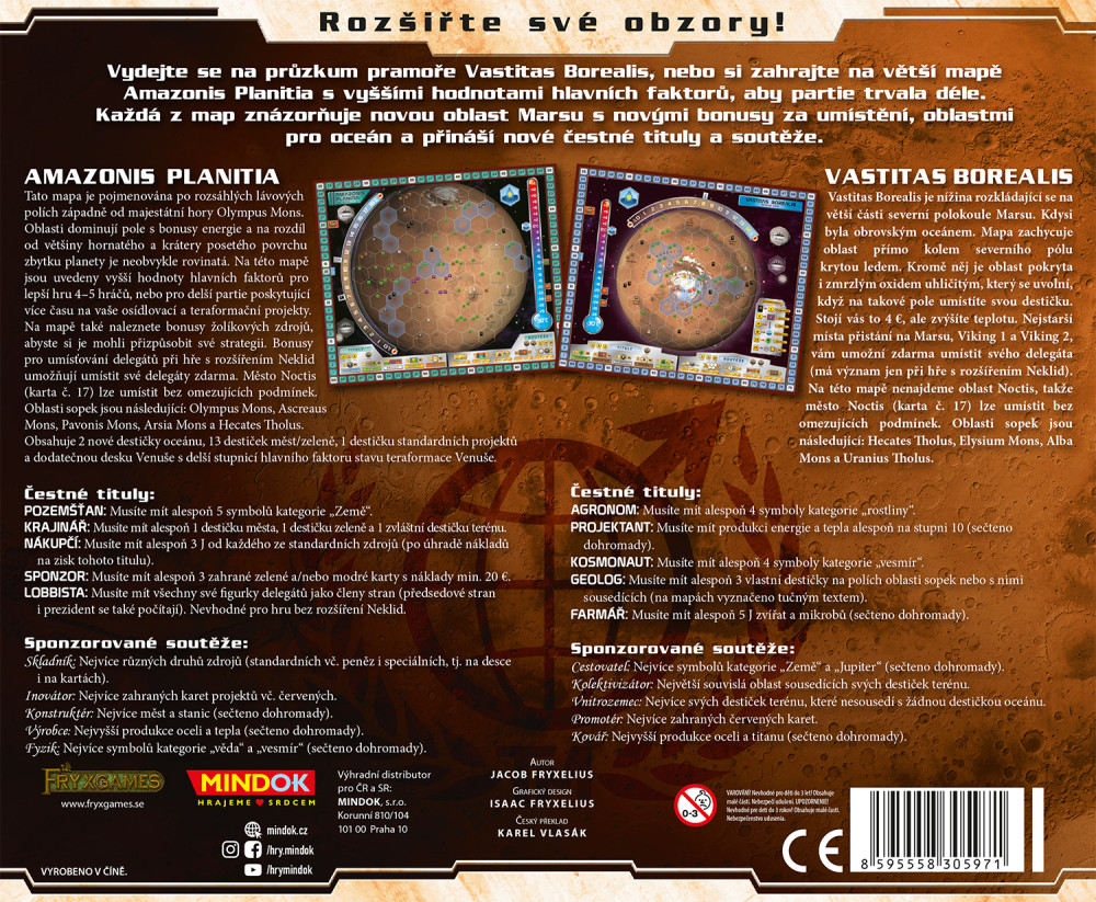 Mindok Mars: Teraformace – Amazonis & Vastitas - CZ Obrázek